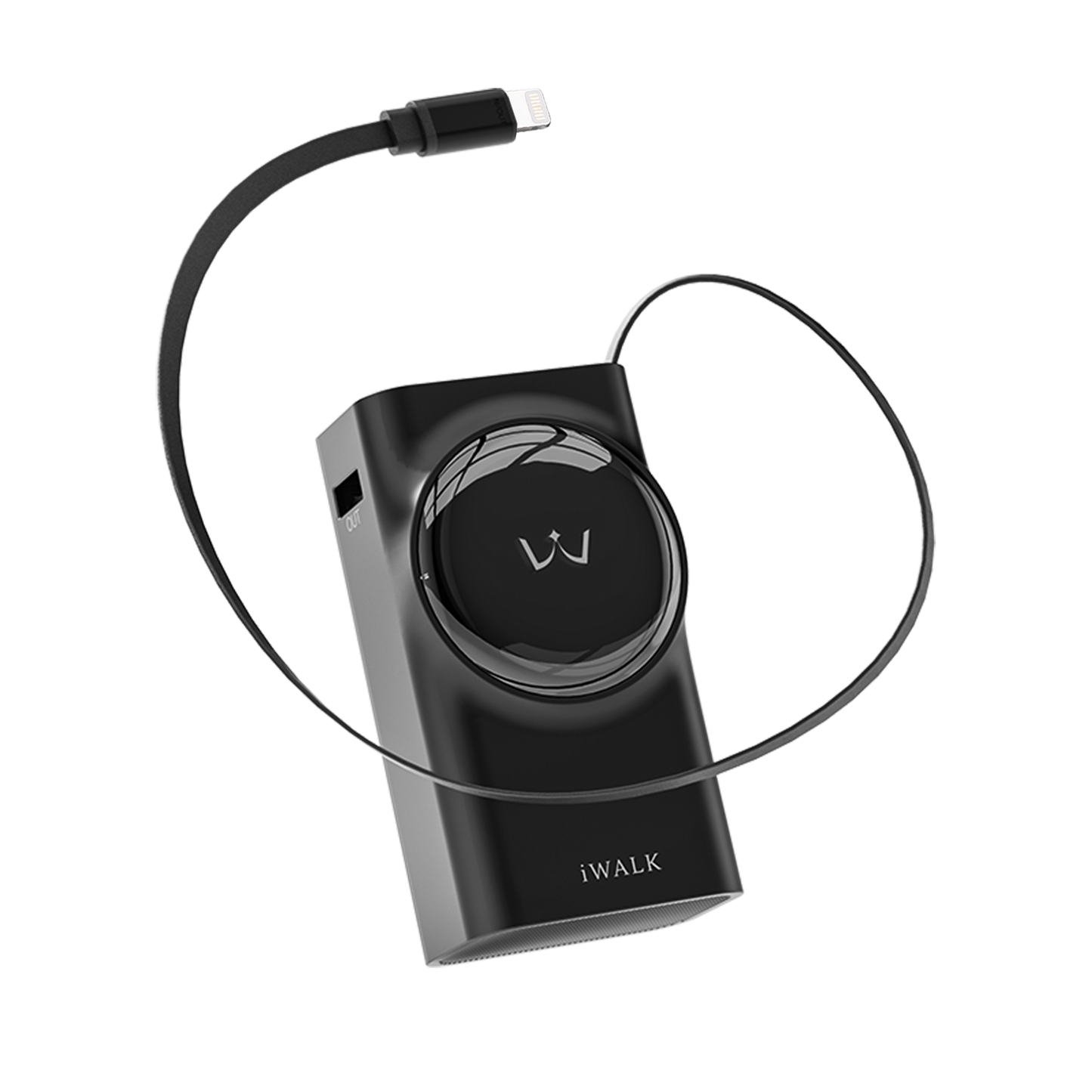 iWALK LinkPod Reel 10000 | Cargador portátil con cable retráctil integrado de 2,3 pies y carga rápida PD 30 W de 10 000 mAh