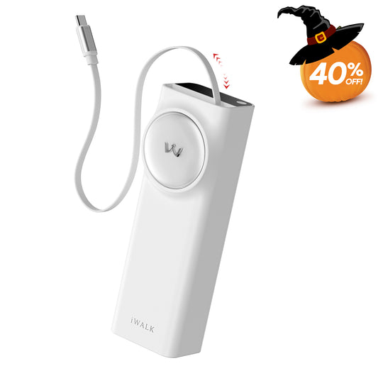 iWALK LinkPod 20000mAh 65W Power Bank with 2.3ft built-in cable for travel