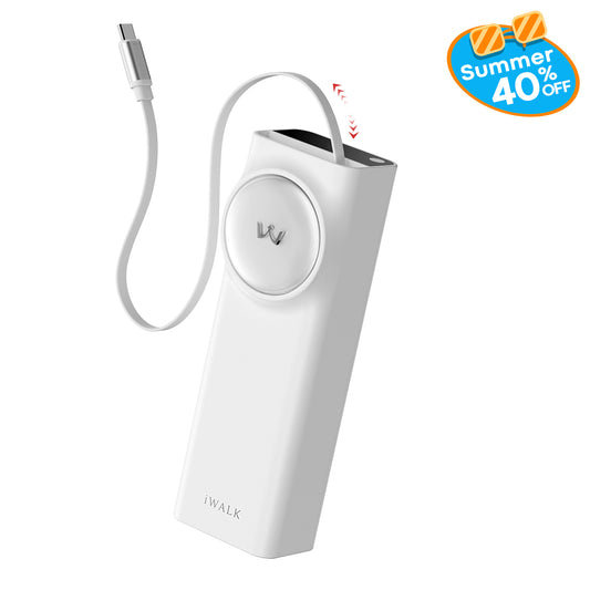 iWALK LinkPod 20000mAh 65W Power Bank with 2.3ft built-in cable for travel