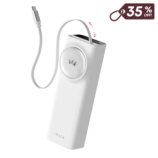 iWALK LinkPod 20000mAh 65W Power Bank with 2.3ft built-in cable for travel