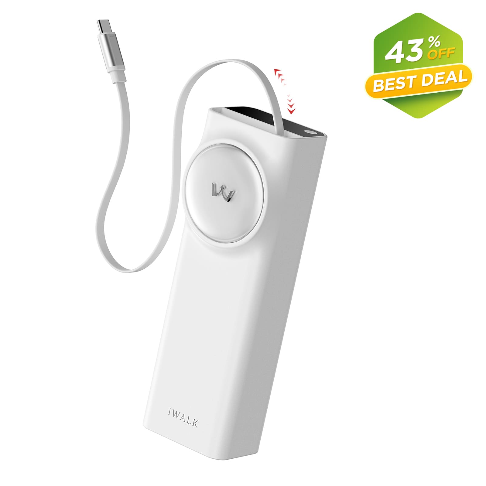iWALK LinkPod 20000mAh 65W Power Bank with 2.3ft built-in cable