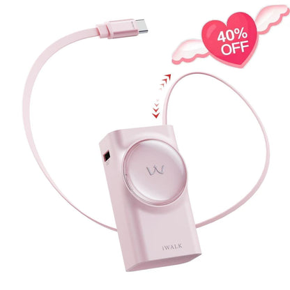 iWALK LinkPod 10000mAh Portable Charger with Built-in USB-C Cable