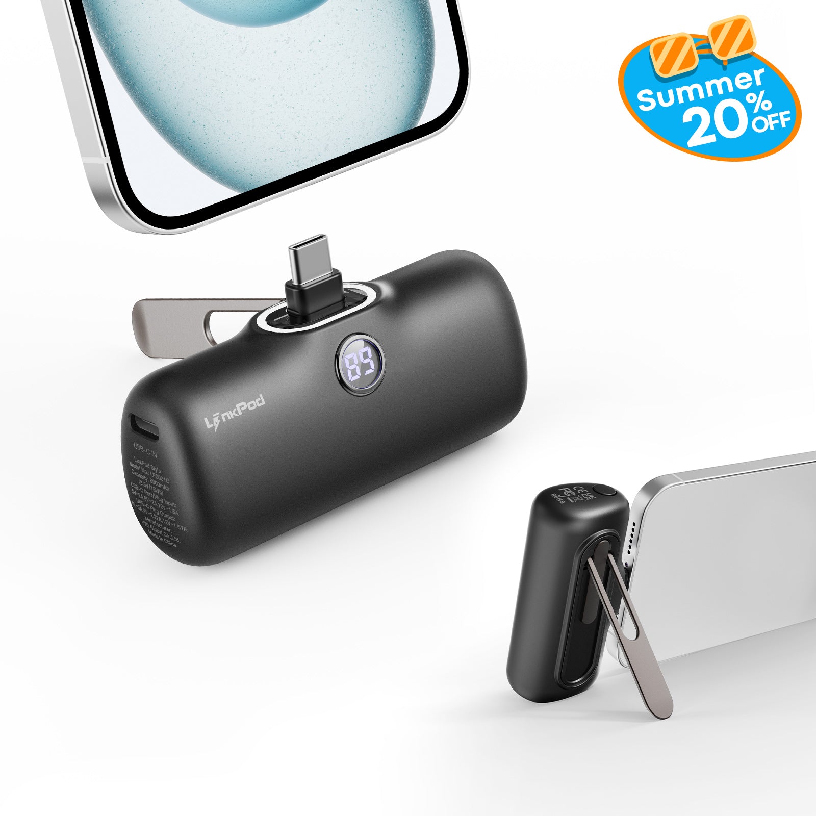 iWALK Cute Portable Charger with Adjustable Stand