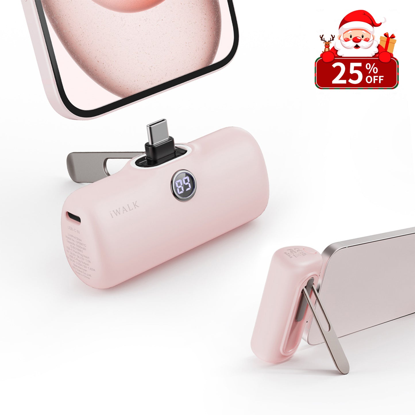 iWALK LinkPod Style|PD 20W Adjustable Stand Portable Charger