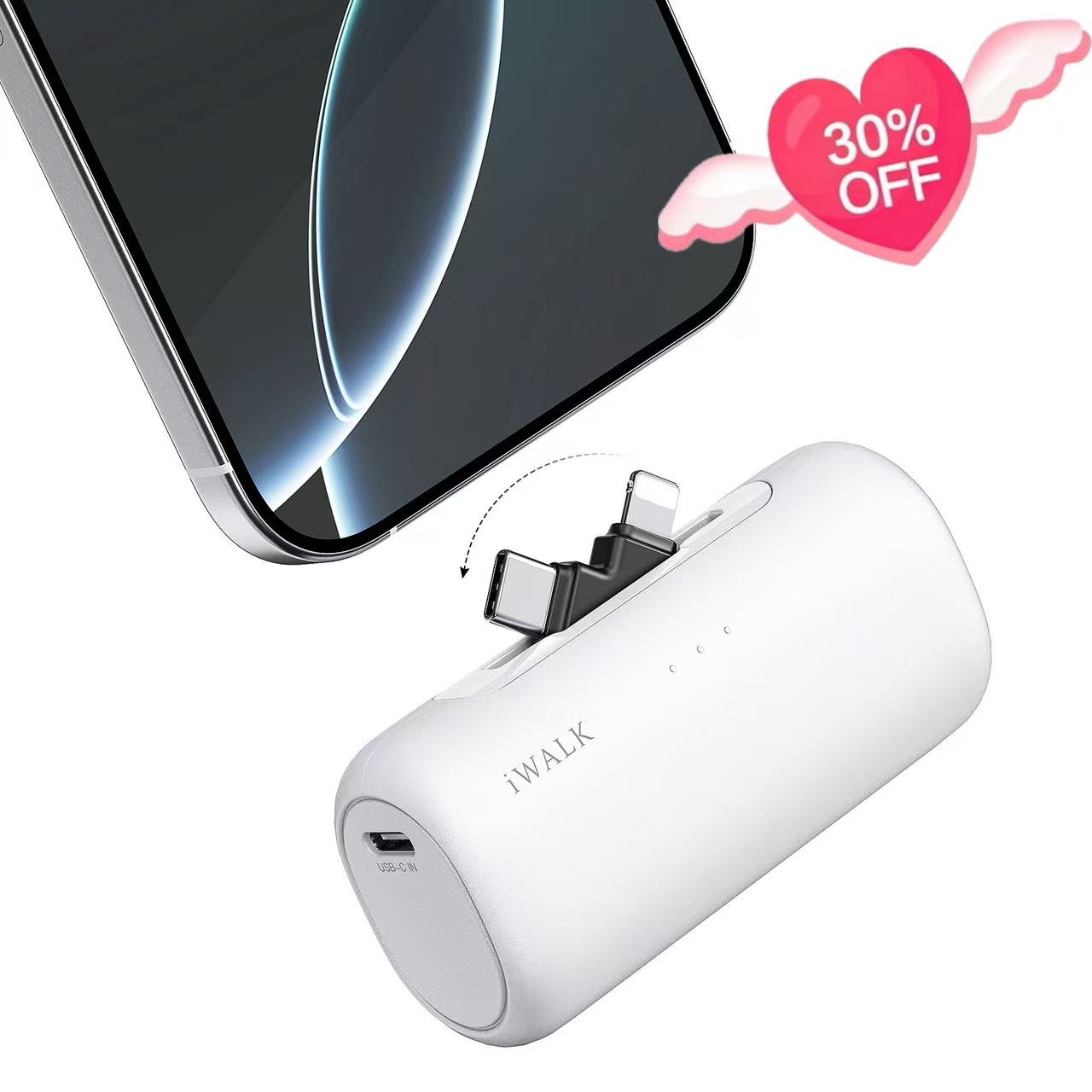 iWALK LinkPod Portable Charger with 2-in-1 Connector switch for sale