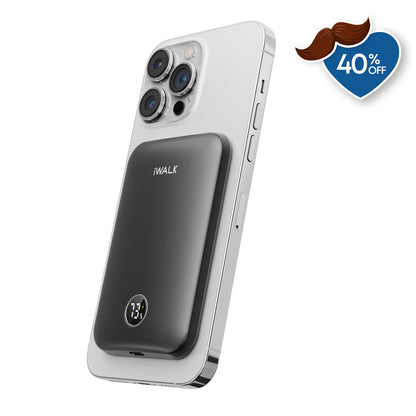 iWALK 5000mAh Ultra Slim Magnetic Wireless Power Bank for iPhone 17/16/15/14/13/12