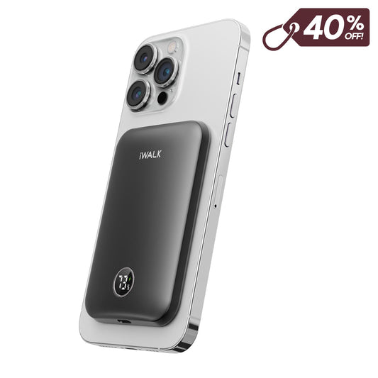 iWALK 5000mAh Ultra Slim Magnetic Wireless Power Bank for iPhone 18/17/16/15/14/13