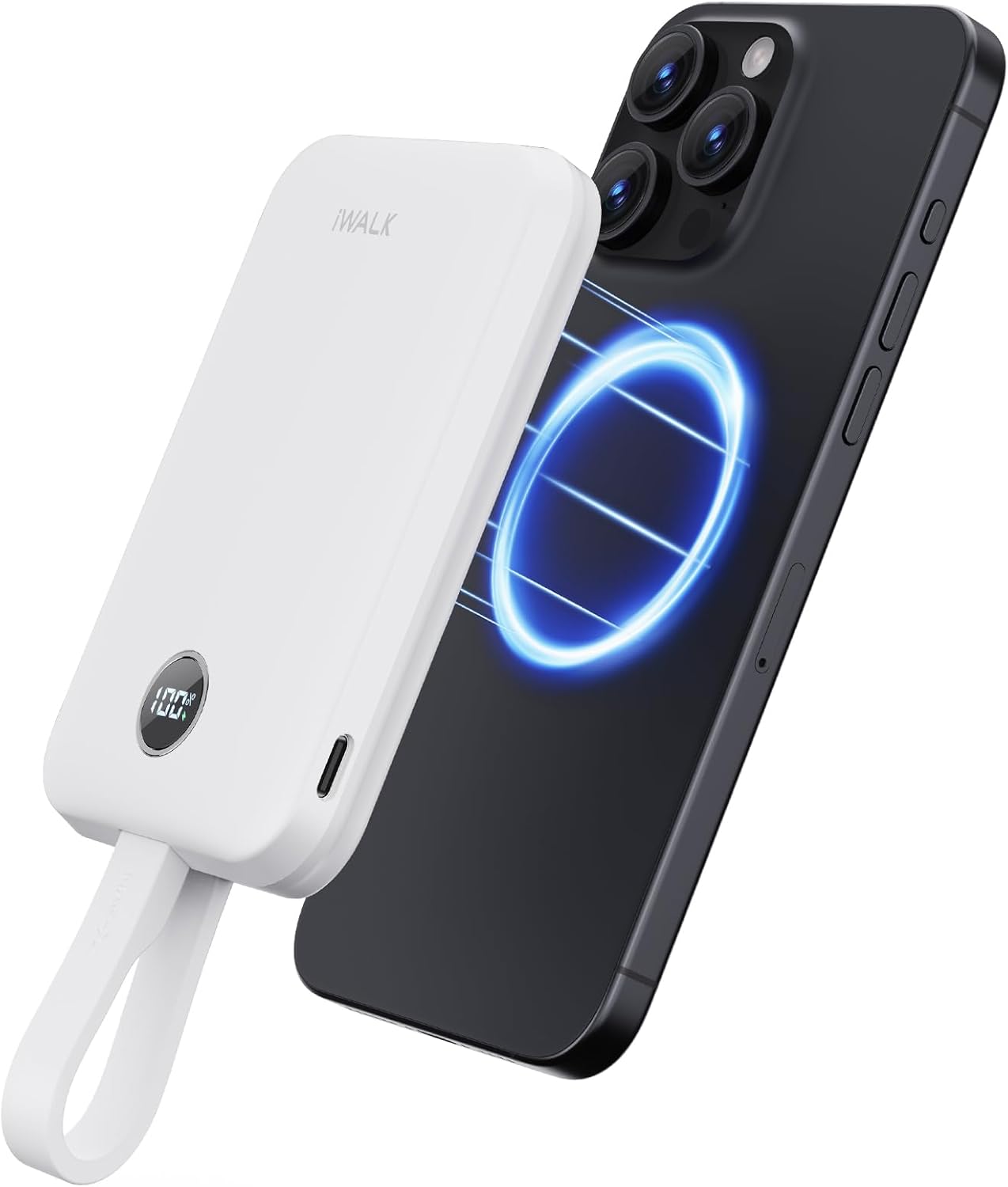 iWALK PowerHybrid | 10000mAh, Qi2 Certified, Supports 15W Wireless Charging and 30W Bidirectional Fast Charging