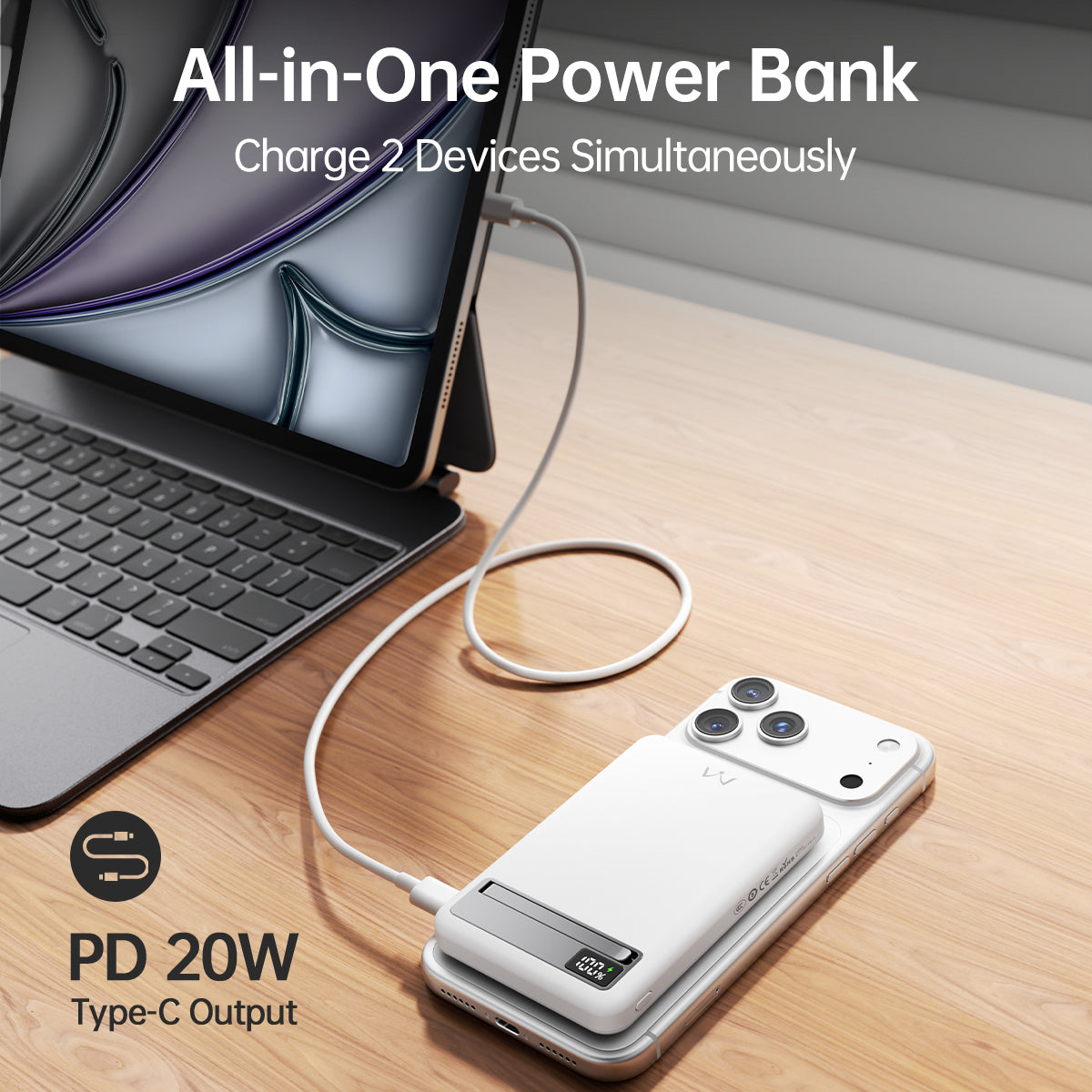 iWALK Magnetic Wireless Portable Charger with Stand