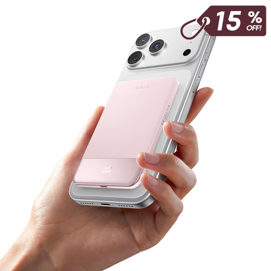 iWALK 5000mAh Ultra Slim Magnetic Wireless Power Bank with LED Display for iPhone 