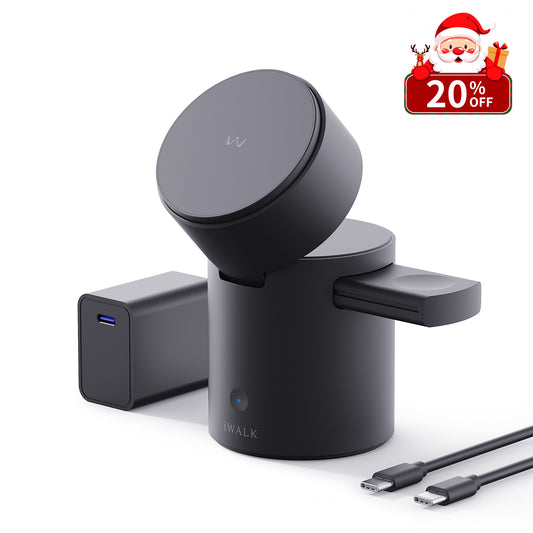 iWALK StandMe Auto|Auto Rotation Foldable 3-in-1 Charging Stand