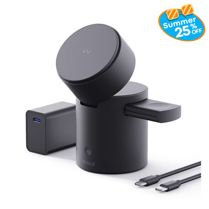 iWALK StandMe 3 in 1  magnetic wireless apple charging station for iPhone, iWatch, Airpods