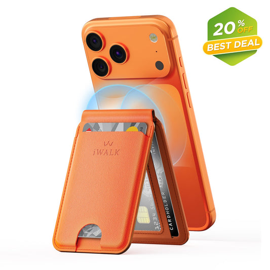 iWALK MagStand Wallet|MagSafe Stronger Magnetic Slim Leather Phone Wallet