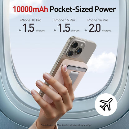 iWALK PowerStand 10000 | 10000mAh, Qi2 Certified, 15W Wireless Charging & 20W Bidirectional Fast Charging Support