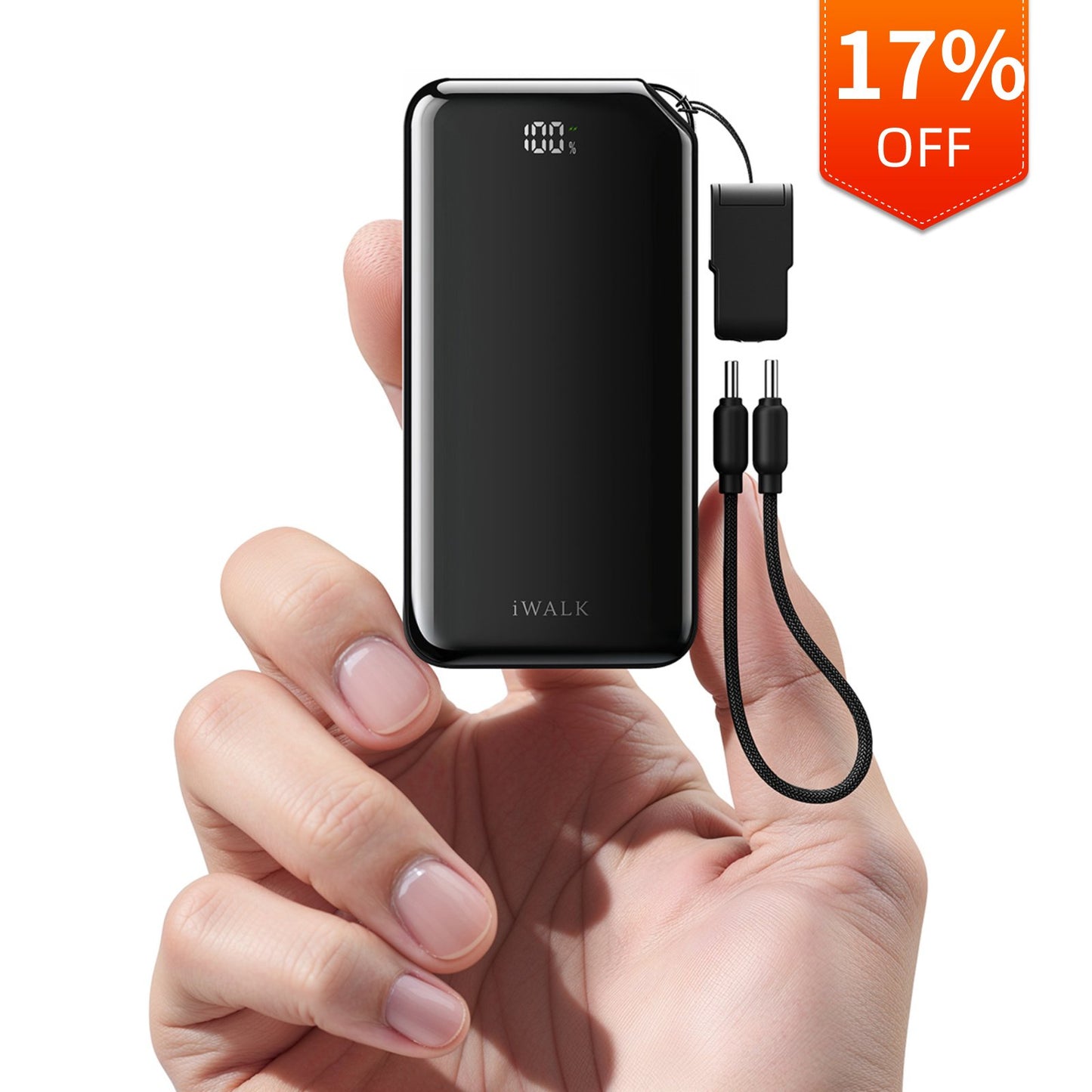 iWALK MacroGo10000 | 30W Fast Charger with Stand & USB-C Lanyard