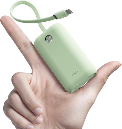 iWALK PowerMini|Built-in Cable, 22.5W USB-C Fast Charging Power Bank