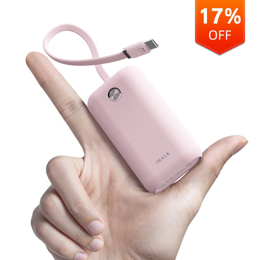 iWALK PowerMini|Built-in Cable, 22.5W USB-C Fast Charging Power Bank
