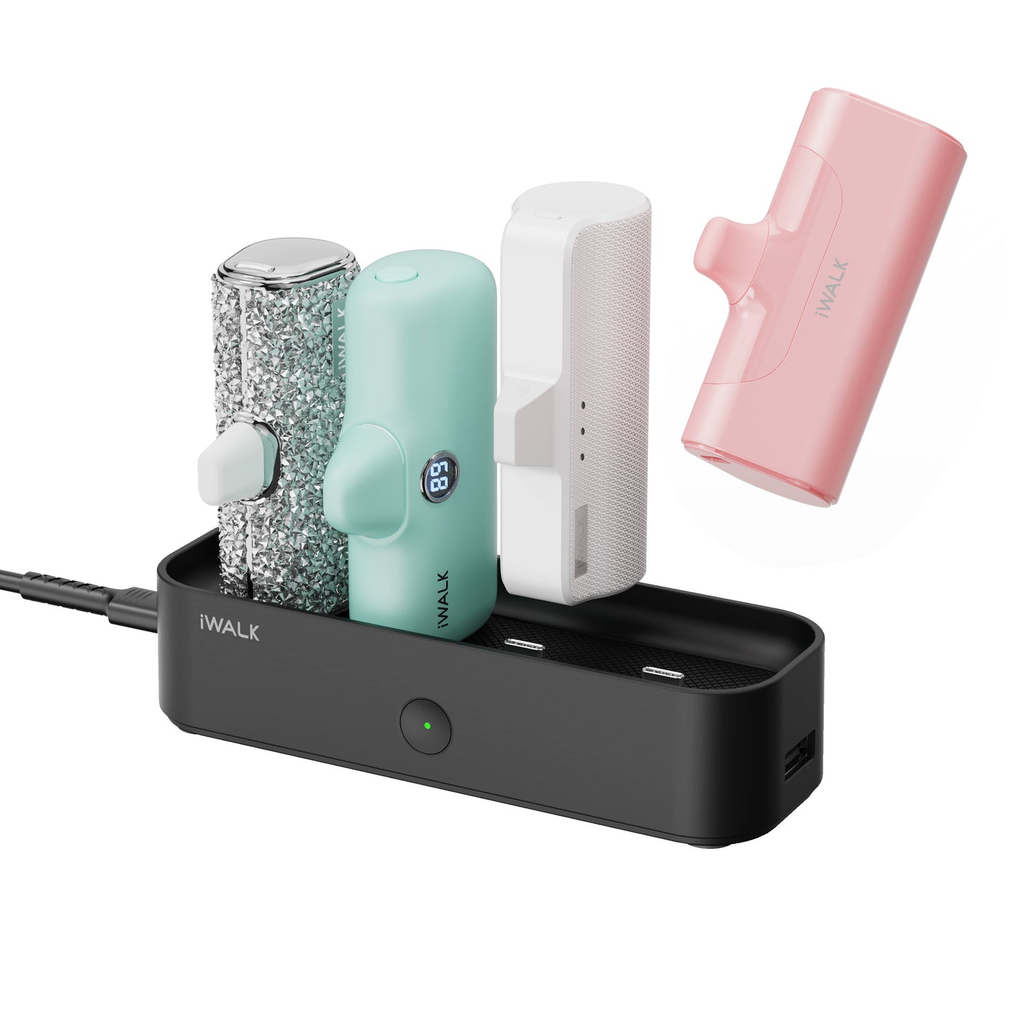 iWALK LinkPod Station charge 4 portable chargers simultaneously