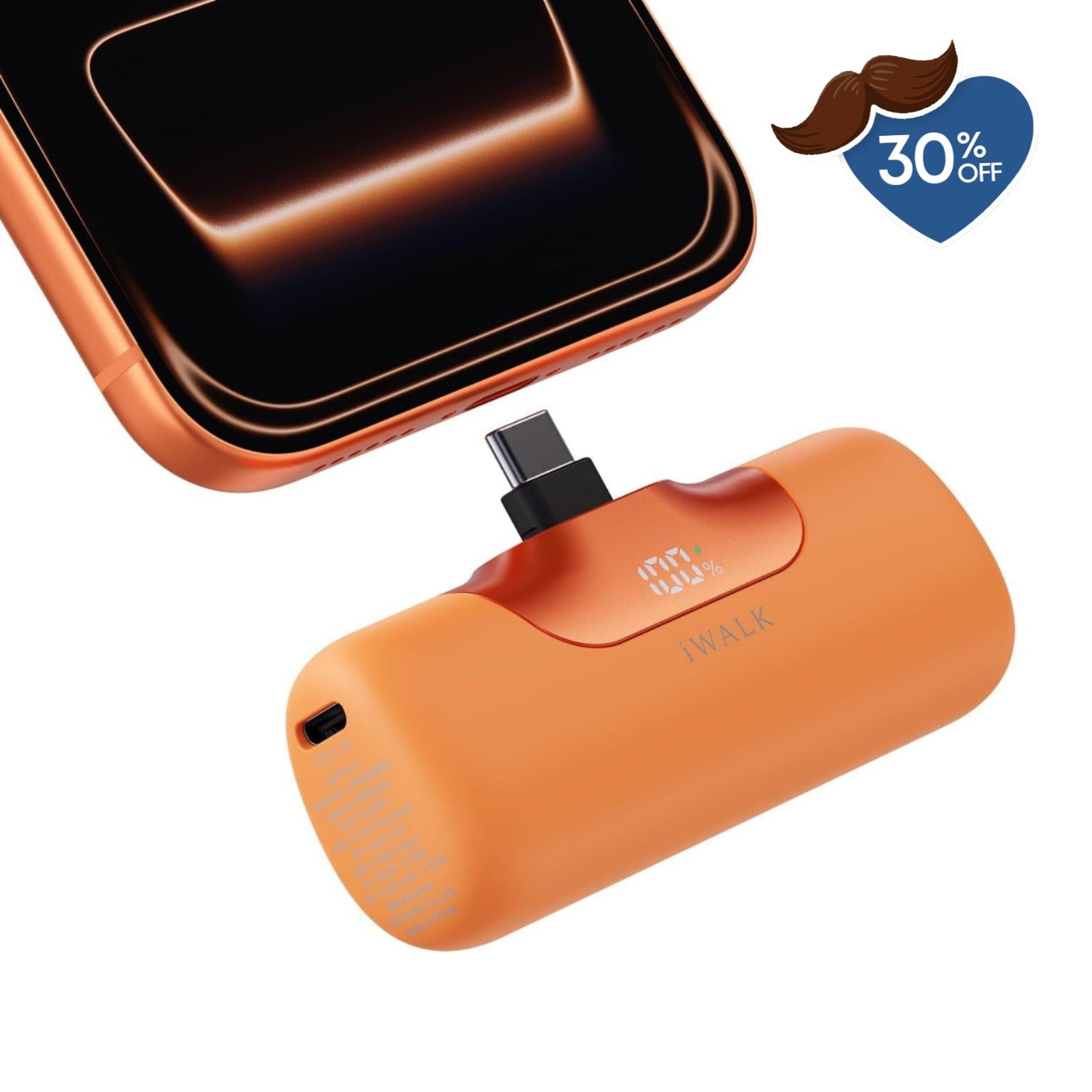 iWALK 5500mAh Fast Charging Portable Charger with USB-C Connector for iPhone 17/16/15 Pro, Max, Samsung Galaxy
