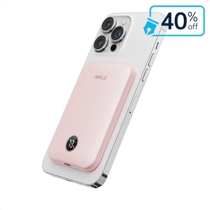 iWALK 5000mAh Ultra Slim Magnetic Wireless Power Bank for iPhone 17/16/15/14/13