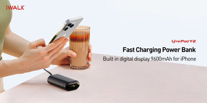 iWALK LinkPod Y | 9000mAh Power Bank [Built-In Lightning Cable]